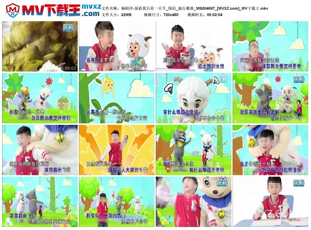 杨阳洋-别看我只是一只羊_国语_流行歌曲_MB204697